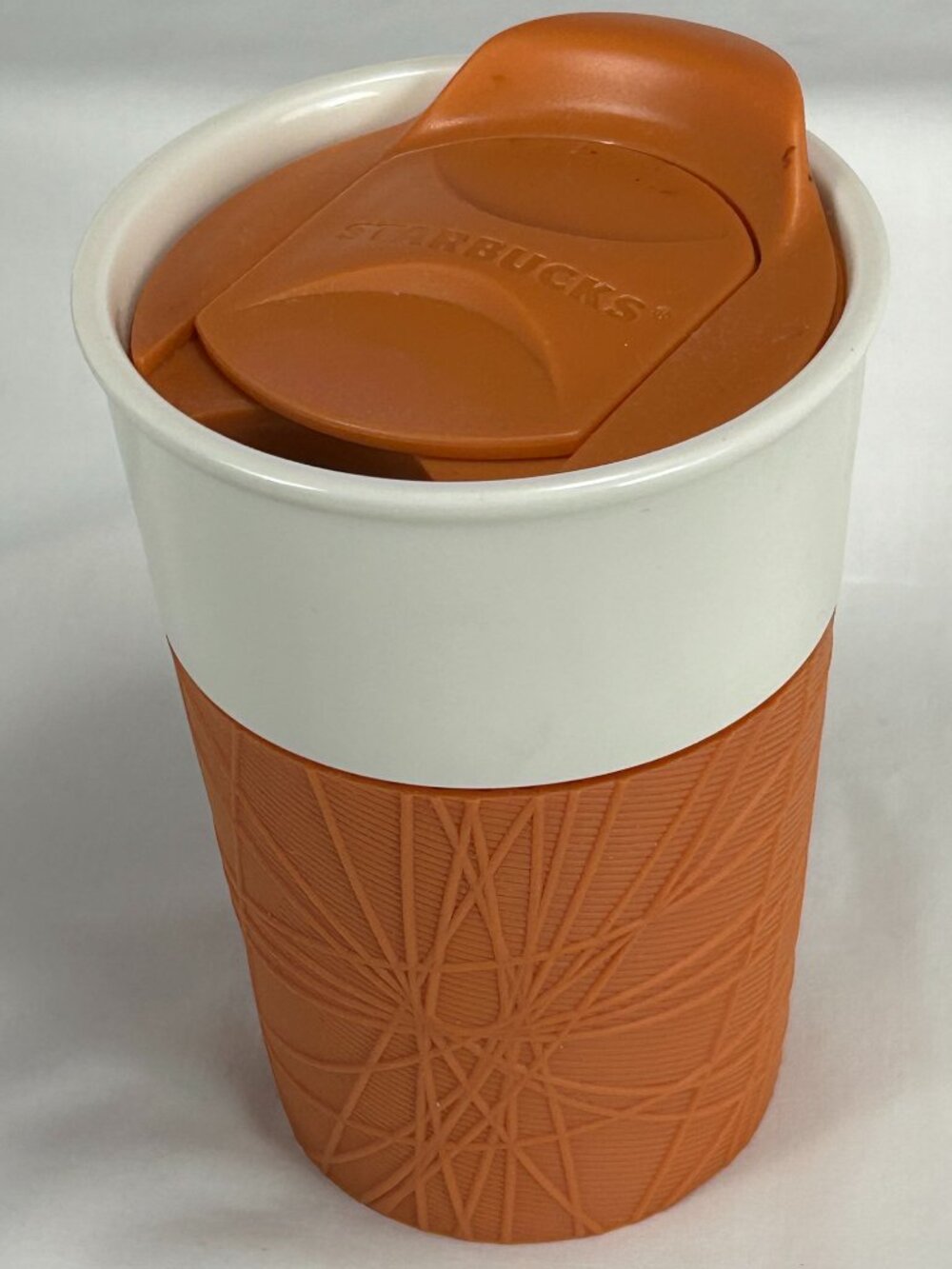Starbucks 8oz travel coffee mug with lid and rubber sleeve